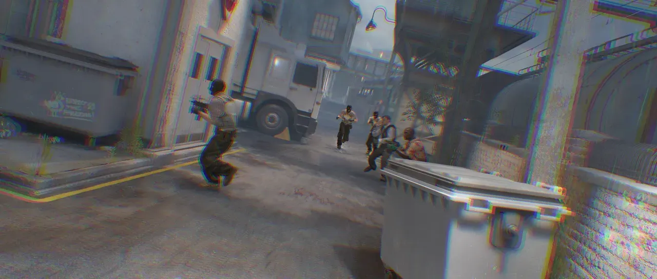 The same frame with Chromatic aberration applied