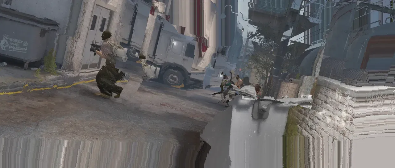 The same frame with Displacement map applied