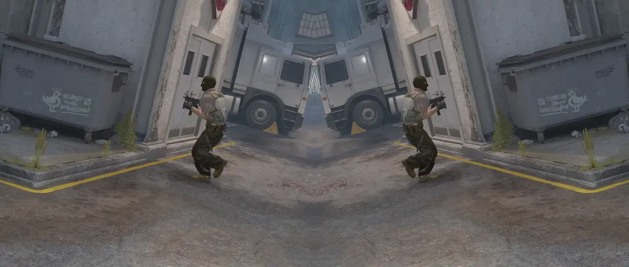 The same frame with Mirror applied
