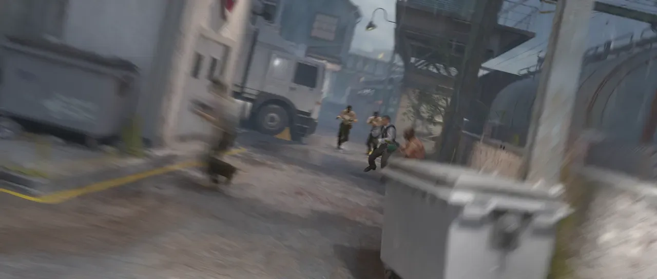 The same frame with Motion blur applied
