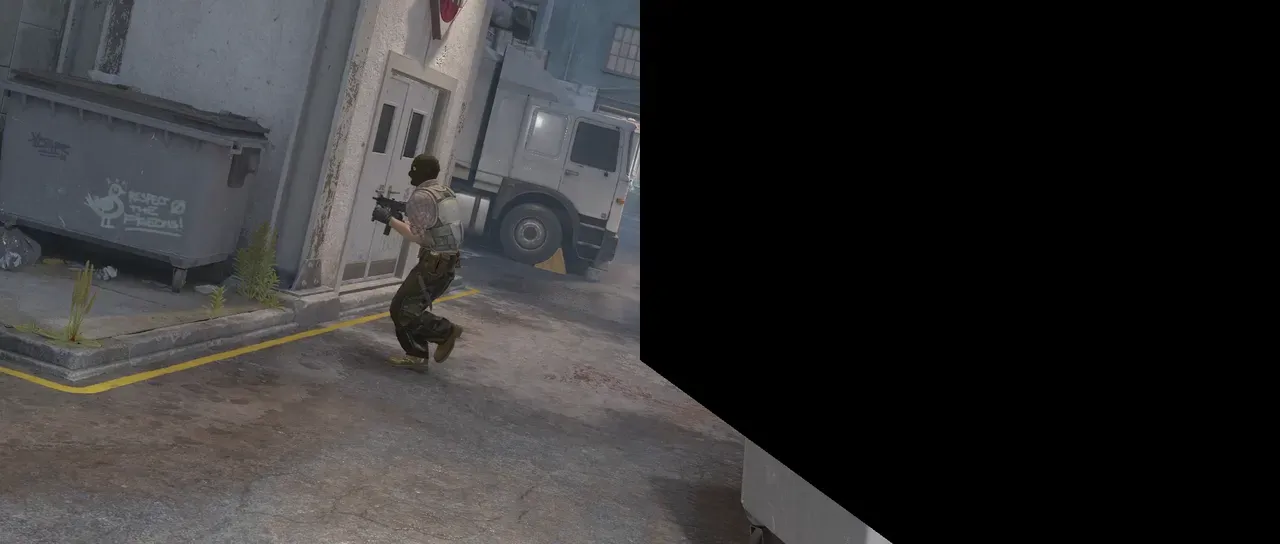 The same frame with Radial wipe applied
