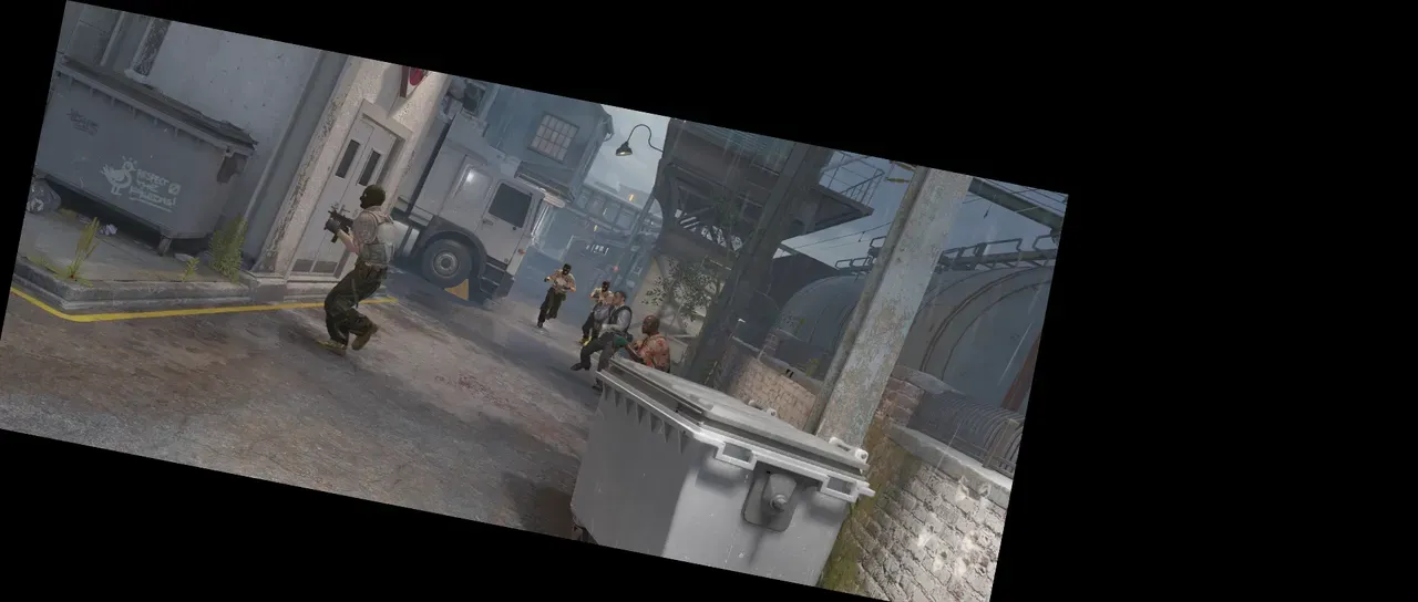 The same frame with Transform applied