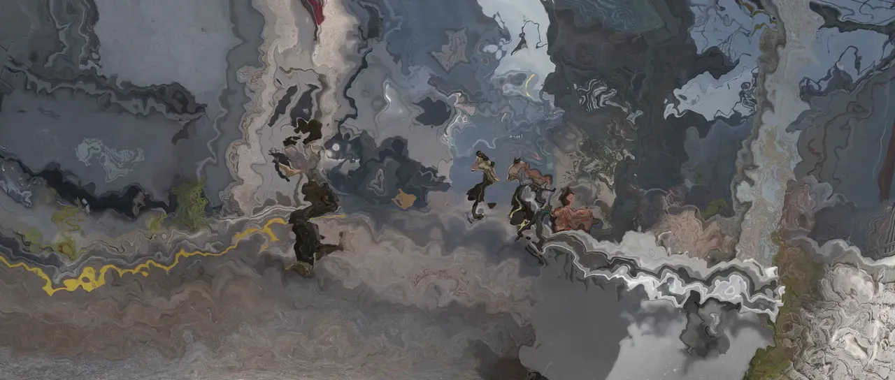 The same frame with Turbulent displace applied