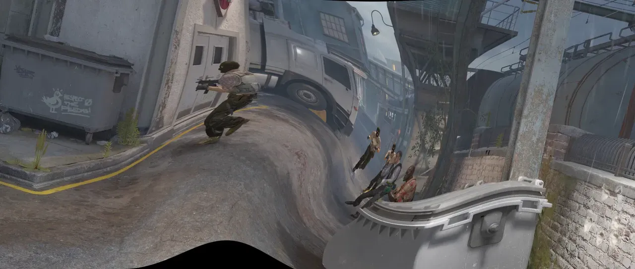 The same frame with Twirl applied